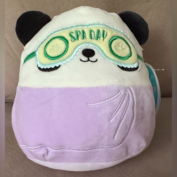 Kellytoy Stanley the Spa Day Panda Squishmallow Wellness Squad Plush Stuffed Toy - Picture 2 of 13